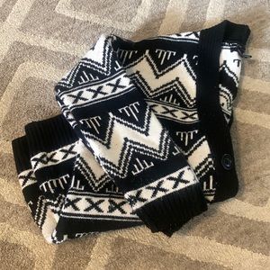 Cozy Black and White Cardigan